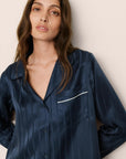 Inez Washable Silk Jacquard Long PJ Set