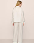 Inez Washable Silk Jacquard Long PJ Set