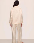 Inez Washable Silk Jacquard Long PJ Set