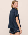 Inez Washable Silk Jacquard Short PJ Set