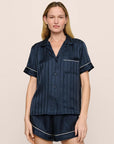 Inez Washable Silk Jacquard Short PJ Set