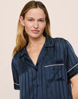 Inez Washable Silk Jacquard Short PJ Set
