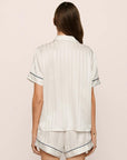 Inez Washable Silk Jacquard Short PJ Set