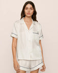 Inez Washable Silk Jacquard Short PJ Set