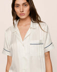 Inez Washable Silk Jacquard Short PJ Set