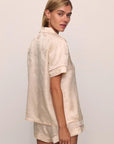 Inez Washable Silk Jacquard Short PJ Set
