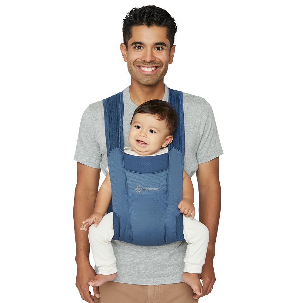 Embrace Baby Carrier Newborn to Toddler - Lightweight Ergonomic Baby Carriers - Cozy Essentials (7-25 Pounds), Ponte Knit, Cream