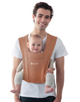 Embrace Baby Carrier Newborn to Toddler - Lightweight Ergonomic Baby Carriers - Cozy Essentials (7-25 Pounds), Ponte Knit, Cream
