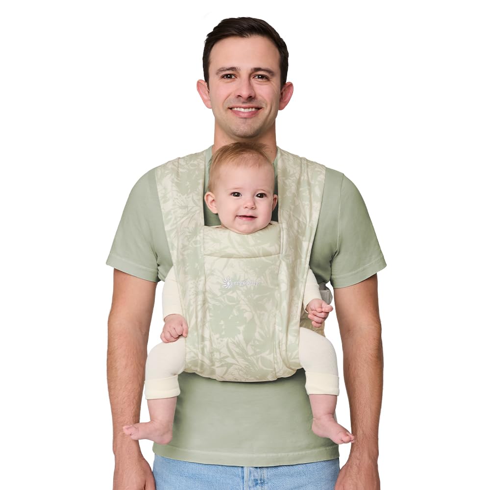 Embrace Baby Carrier Newborn to Toddler - Lightweight Ergonomic Baby Carriers - Cozy Essentials (7-25 Pounds), Ponte Knit, Cream