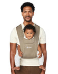 Embrace Baby Carrier Newborn to Toddler - Lightweight Ergonomic Baby Carriers - Cozy Essentials (7-25 Pounds), Ponte Knit, Cream