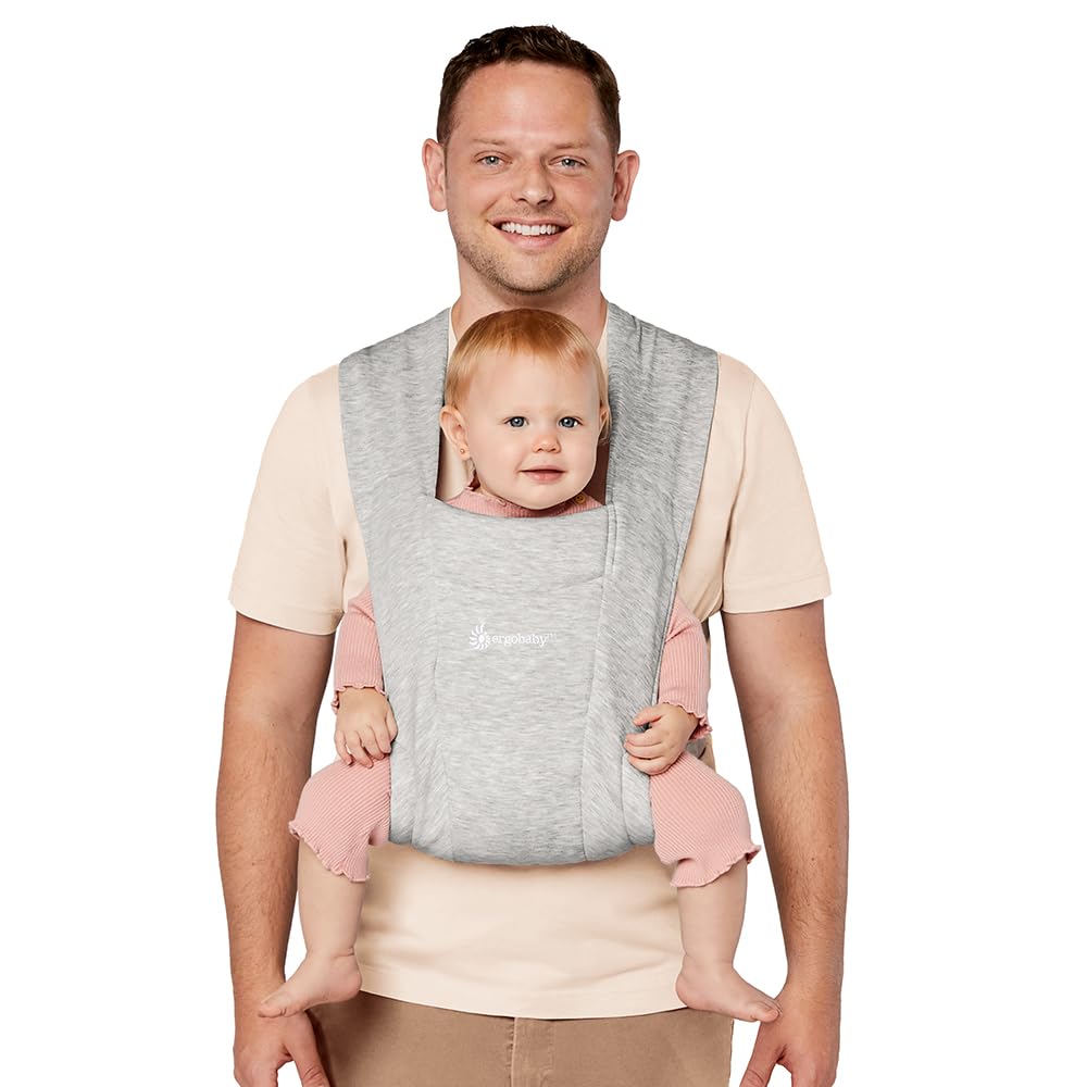 Embrace Baby Carrier Newborn to Toddler - Lightweight Ergonomic Baby Carriers - Cozy Essentials (7-25 Pounds), Ponte Knit, Cream