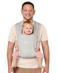 Embrace Baby Carrier Newborn to Toddler - Lightweight Ergonomic Baby Carriers - Cozy Essentials (7-25 Pounds), Ponte Knit, Cream