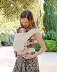 Embrace Baby Carrier Newborn to Toddler - Lightweight Ergonomic Baby Carriers - Cozy Essentials (7-25 Pounds), Ponte Knit, Cream