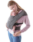 Embrace Baby Carrier Newborn to Toddler - Lightweight Ergonomic Baby Carriers - Cozy Essentials (7-25 Pounds), Ponte Knit, Cream