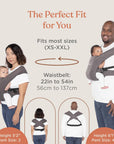 Embrace Baby Carrier Newborn to Toddler - Lightweight Ergonomic Baby Carriers - Cozy Essentials (7-25 Pounds), Ponte Knit, Cream