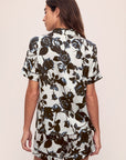 Eberjey x L'AGENCE - Inez Washable Silk Printed Short PJ Set