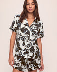 Eberjey x L'AGENCE - Inez Washable Silk Printed Short PJ Set