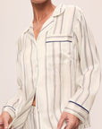 Inez Washable Silk Printed Long PJ Set