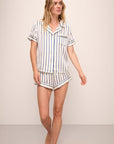 Inez Washable Silk Printed Short PJ Set