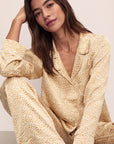 Inez Washable Silk Printed Long PJ Set