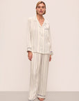 Inez Washable Silk Printed Long PJ Set