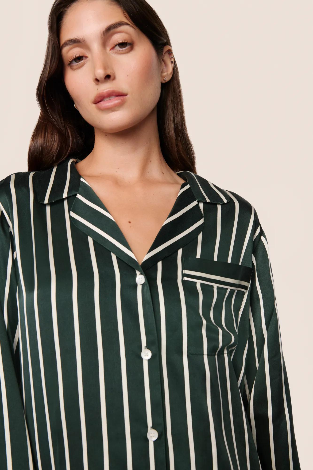 Inez Washable Silk Printed Long PJ Set