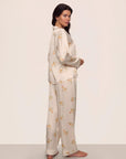 Inez Washable Silk Printed Long PJ Set