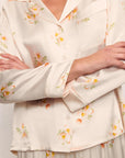 Inez Washable Silk Printed Long PJ Set