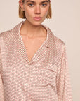 Inez Washable Silk Printed Long PJ Set