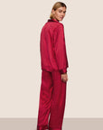 Inez Washable Silk Printed Long PJ Set
