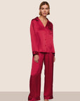 Inez Washable Silk Printed Long PJ Set
