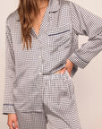 Inez Washable Silk Printed Long PJ Set