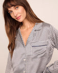 Inez Washable Silk Printed Long PJ Set